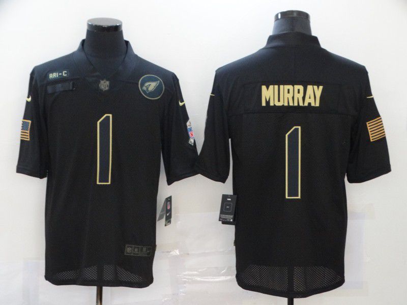 Men Arizona Cardinals #1 Murray Black gold lettering 2020 Nike NFL Jersey->seattle seahawks->NFL Jersey